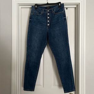 Banana Republic High Rise Skinny Button Fly Denim